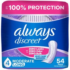 Adult Incontinence Pads for , Drier, 4 Drop Long Length, Moderate Absorbency,…