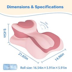 Ergonomic Heart-shaped Memory Foam Chest Support Pillow, Cute Backrest Cushion T