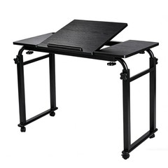 Komorebi Overbed Bedside Table Over The Bed Table Wheels Height Adjustable