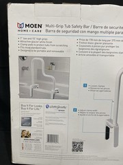 Moen DN7005 16-1/2 in. Multi-Grip Tub Safety Bar in Glacier ~New Open Box~