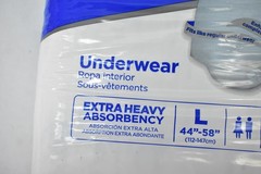 Attends Underwear Extra Heavy Absorbency Large Gray 126 Total 7 Packs 44-58 In