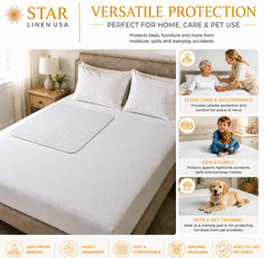 2 – 36 x 34 Bed Pad Washable Incontinence Reusable Underpad Absorbent Holds 10oz