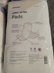 4 Pack McKesson! 168 Long Ultra Unisex Incontinent Pads 14″ PAD Heavy CHEAPEST!