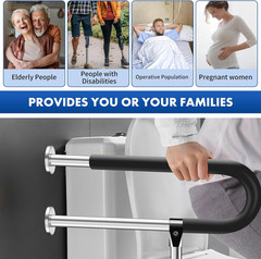 Stainless Steel Handicap Grab Bars Rails 29.5 Inch Toilet Handrails Bathroom