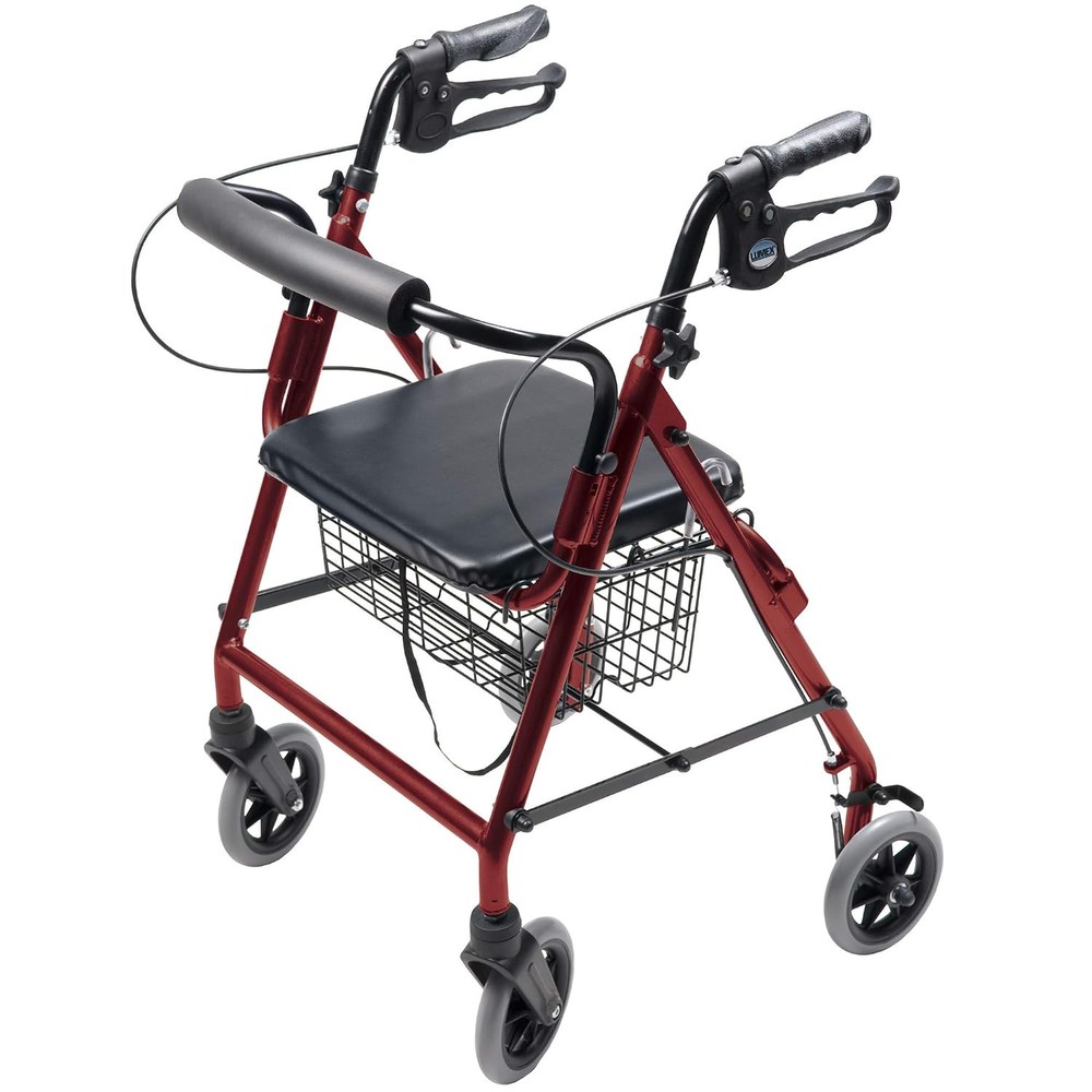 Lightweight Short Hemi Rollator Walker Low 20 Inch Adjustable Mobility Walking