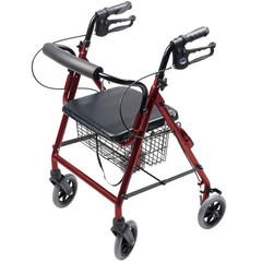 Lightweight Short Hemi Rollator Walker Low 20 Inch Adjustable Mobility Walking