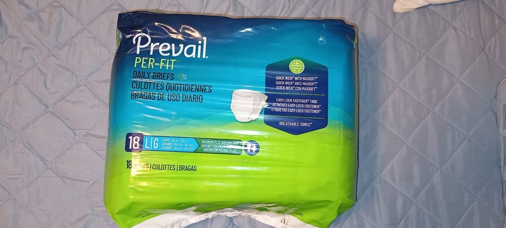 Prevail Nu-Fit Adult daily Underwear size Large 20 Count Bag Maximum Absorbency