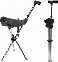 FATTCHIAR Walking Cane With Seat Adjustable 34-38″ 220lbs Capacity #R040