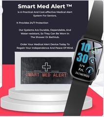 Smart Med Medical Alert Rectangular Smart Watch For Seniors | Fall Detection