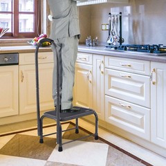 Medical Step Stool with Handle and Non Skid Rubber Platform