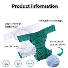LAROTSUBA Reusable Adult Diaper Green XL