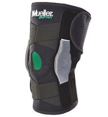 Mueller Adjustable Hinged Wraparound Knee Brace Green Line # 86455 OSFM