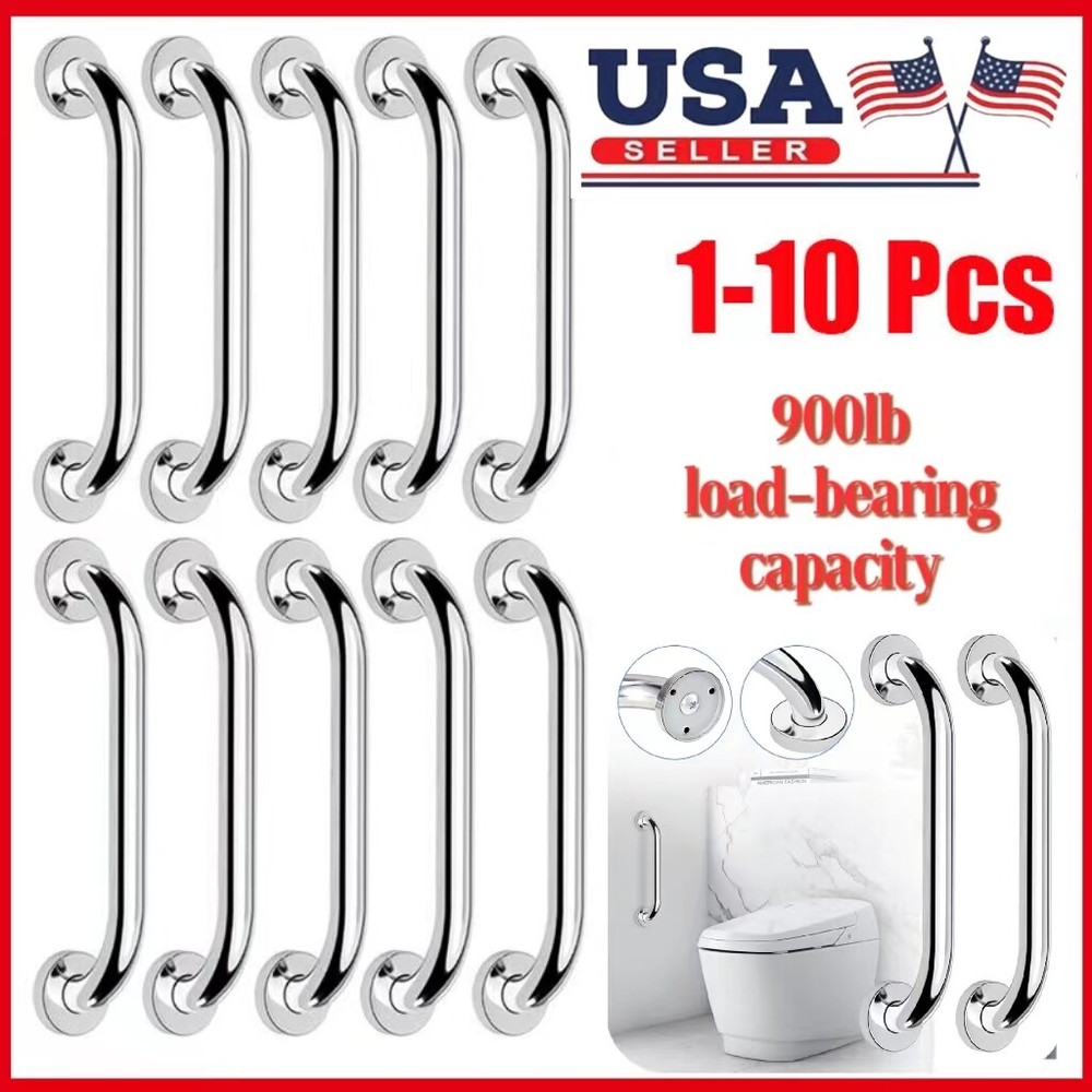 12″ Stainless Steel Grab Bar Bathroom Safety Handicap Shower Tub Handle Support