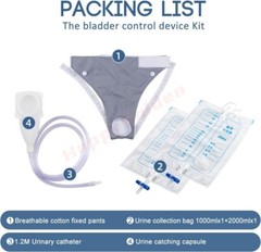 1PC Men Wearable Urinal Bag Silicone Urine Catheter Portable External Collector