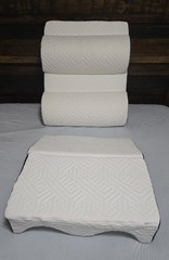 White Bed Wedge Pillow Set with Removable Cover Foam Bed Positioner