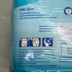 TENA (2 PACK) Proskin Fully Breathable Adult Diaper Unisex Sz L White 37959-10