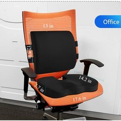 Memory Foam Seat Cushion Lumbar Support Ergonomic Back Support for Office Car