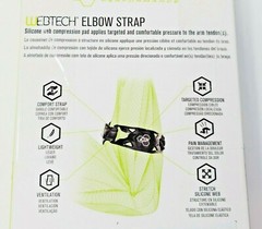 DonJoy Performance WEBTECH Silicone Web Tennis/ Golf Elbow Strap S/M Black