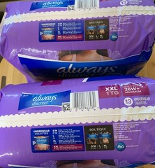2 Packs (13 Ea) XXL(26W+) Always Discreet Adult Incontinence Underwear for Women