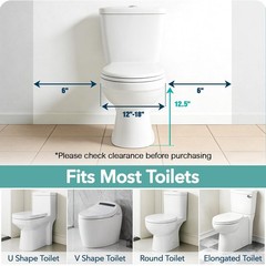 Heavy Duty Toilet Safety Rails for Seniors, Adjustable Height & Width, 350 lb Ca