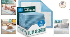 Comfortable 23×36 Disposable Bed Pads – 50 Count for Easy Clean-Up & Safety