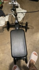 BodyMed Knee Walker 4-Wheel Black Adjustable Height with Basket & Handbrakes