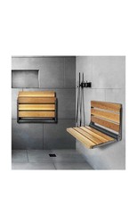 Folding Shower Seat Teak, Bath Safety Furniture Stainless Steel, Shower Seats…