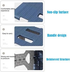 Foldable Bath Shower Safety Chair Seat Blue,Foldable and Anti-Slip Bench Bathtub