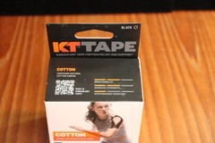 NEW Authentic KT TAPE Cotton Injury Repair Pain Sprains (20) 2″x10″ Strips BLACK