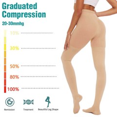 Therapy 20-30 mmHg Firm Support Gradient Compression Tights Pantyhose Stockings