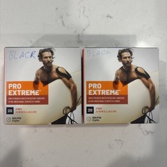 2 KT Tape Pro Extreme Kinesiology Tape Jet Black 40 Strips 2in x 10in HSA FSA
