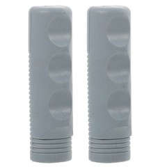 2Pcs Reusable PVC Wheelchair Handlebar Grips for Transport Chairs Grey