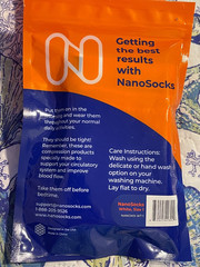 NANOSOCKS OT COMPRESSION CREW/ANKLE SOCKS WHITE SZ 1 (SHOE SZ 3-5) 2 PAIRS NEW