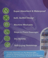 NEW 52″ X 36″ BROSIVE WATERPROOF UNDERPADS Incontinence Aid Washable Dark gray
