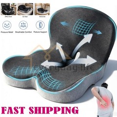 Memory Foam Office Chair Cushion L-Shaped Integrated Seat Cushion Lumbar Support