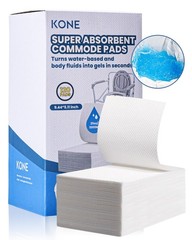 KONE 120 Count Super Absorbent Commode Pads, Disposable Toilet Pads for Adult…