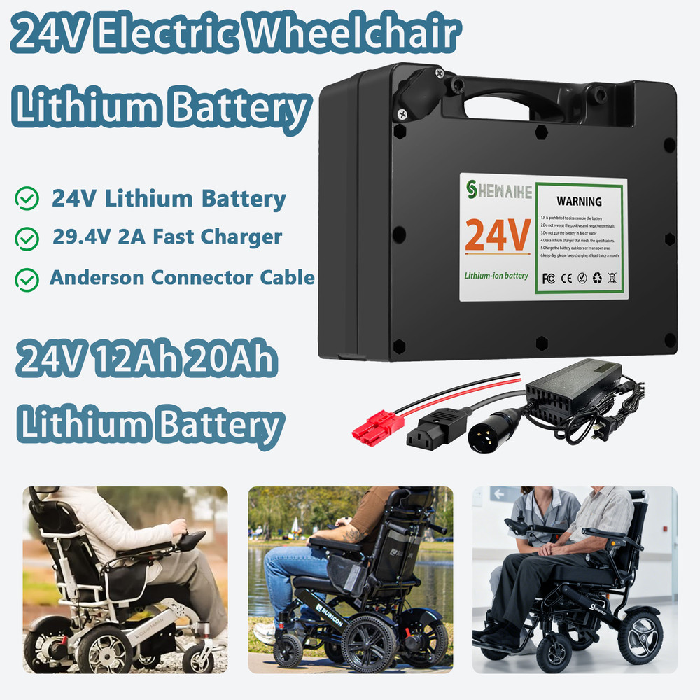 24 Volt 12Ah 20Ah Battery Wheelchair Lithium Battery 24V Wheelchairs Battery