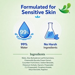 Flushable Wipes, Aloe, Cucumber and Chamomile, Sewer & Septic Safe, Extra Large