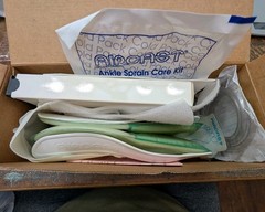 Aircast Ankle Sprain Care Kit M 02BL-K New Sealed Brace Wrap Cold Pack Rehab