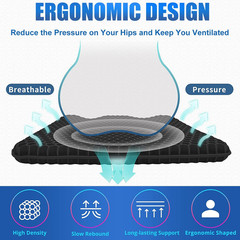 20″ Gel Seat Cushion for Long Sitting Pressure Relief(Jumbo&Thick) – Wheelchair