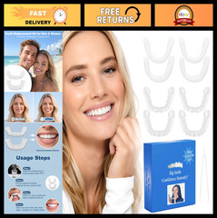 2 Pairs Adjustable Comfort Smiles for Self-Confidence – Unisex White Dental Alig