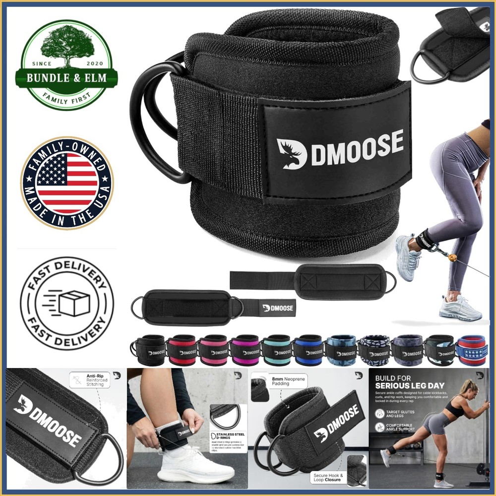 Durable Ankle Strap Set for Cable Machines – Ideal for Lower Body Exercises