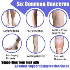 Graduated Compression Circulation Leggings Opaque Waist Edema Medical Firm