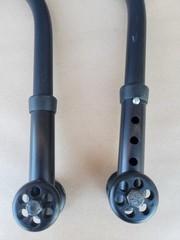 Quickie Wheelchair ANTI TIP TIPPERS WHEELS Wheelie Bars Parts Used Qxi 2 Nitrum