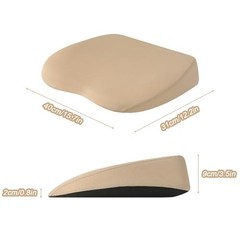 2 in 1 Wedge Car Cushions or Lumbar Support for Driving – 3.5 Inches Soft Black