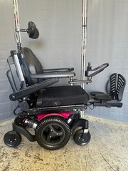 Quickie Q300M Mini Wheelchair, with Power Tilt,Leg,Recline, Pink 22 Miles