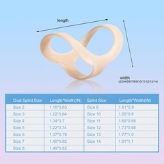 Oval Finger Splint 8 pcs, Splints for Medium(2,3,4,5,6,7,8,9)