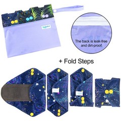 Leekalos Bamboo Menstrual Cloth Pads – Reusable Small (Pack of 6), Mystery