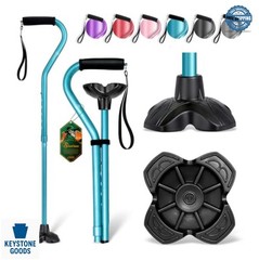 Walking Cane Adjustable Offset Handle 31-36 Inch Lightweight Aluminum Foam Grip