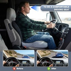 Memory Foam Car Seat Cushion – Ergonomic Driver Seat Cushion for Dark Gray